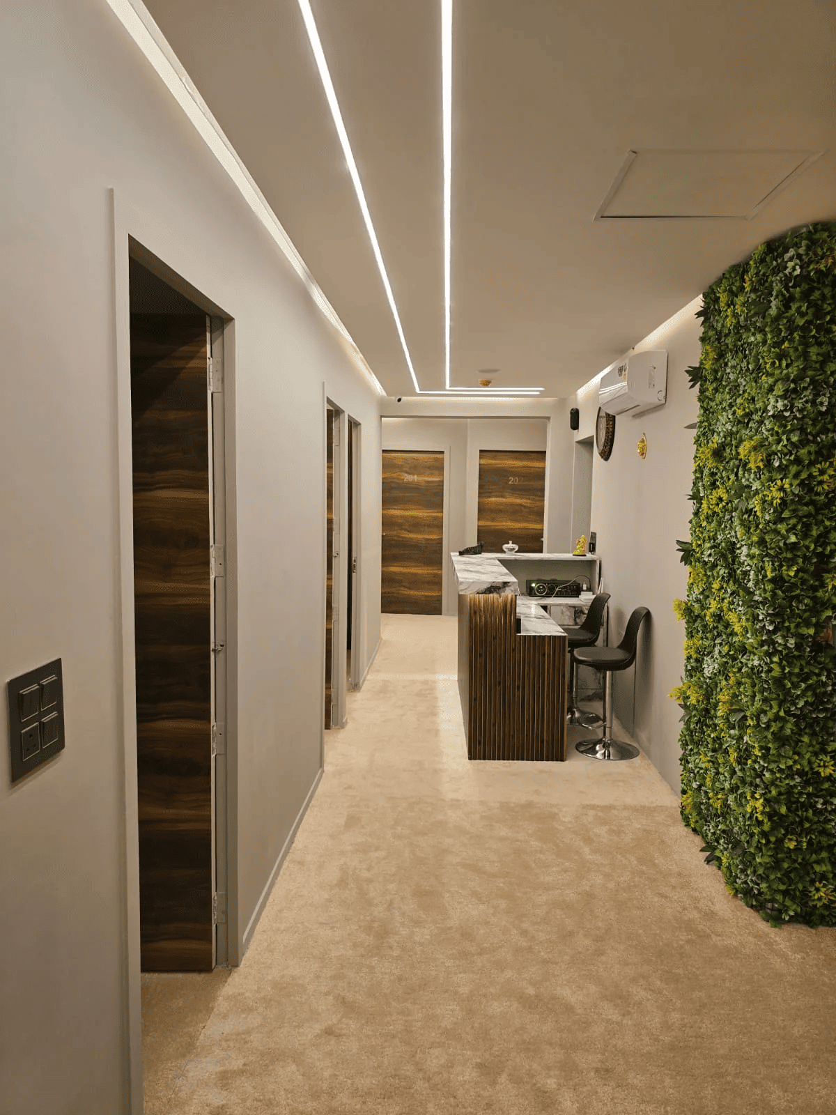 Grand Corridor at Modern Zen Spa & Lounge DLF Phase IV Gurugram