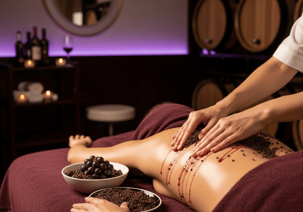 Vinotherapy massage therapy at Modern Zen Spa Gurugram